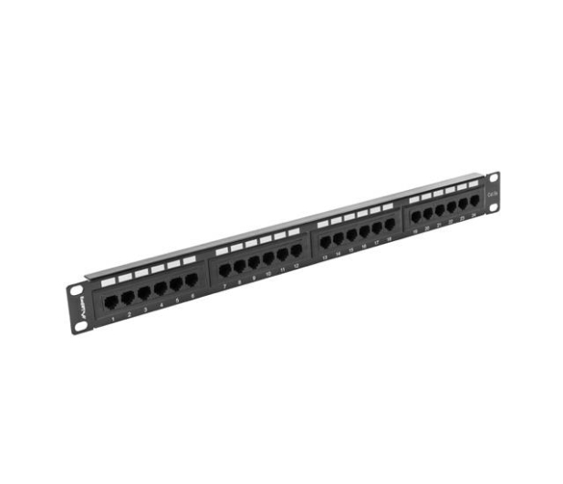 LANBERG Patch Panel 24 Port 1U Kat.5E czarny PPU5-1024-B - 457245 - zdjęcie 2